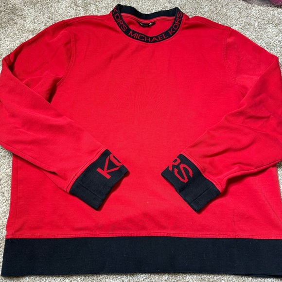 Michael Kors Logo Tape Cotton Blend Sweater - Picture 2 of 4